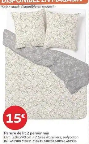 Gifi Parure de lit 2 personnes offre