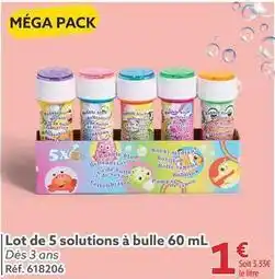 Gifi Lot de 5 solutions à bulle offre