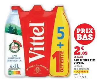 Super U Vittel - eau minerale offre