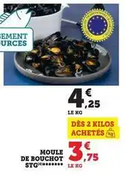 Super U Moule de bouchot stg offre