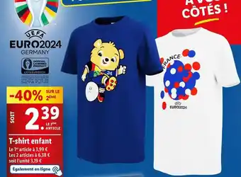 Lidl T-shirt enfant offre