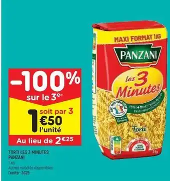 Leader Price Panzani - torti les 3 minutes offre