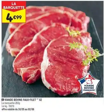 Leader Price Víande bovine faux-filet offre