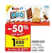 Leader Price Kinder - duo offre
