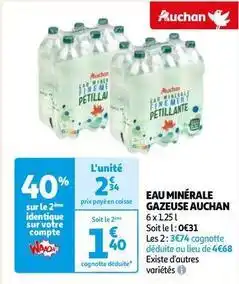 Auchan Auchan - eau minérale gazeuse offre