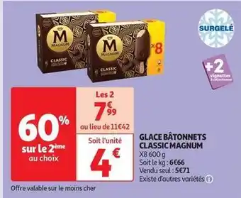 Auchan Supermarché Magnum - glace bâtonnets classic offre