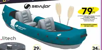 Stokomani Sevylor LE KAYAK GONFLABLE TAHAA 2 PLACES + DOUBLE PAGAIES offre