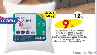 Stokomani Bleu Câlin LES 2 OREILLERS SANITIZED offre