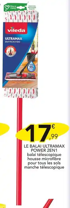 Stokomani vileda LE BALAI ULTRAMAX POWER 2EN1 offre