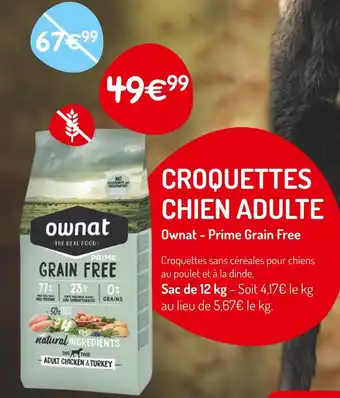 Médor et Compagnie Ownat CROQUETTES CHIEN ADULTE offre