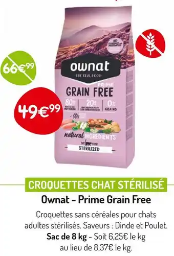 Médor et Compagnie Ownat CROQUETTES CHAT STÉRILISÉ offre