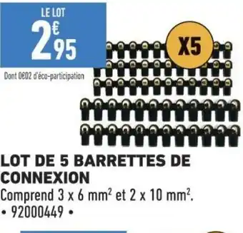 Brico Cash LOT DE 5 BARRETTES DE CONNEXION offre