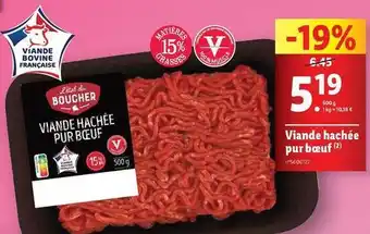 Lidl Viande hachee pur boeuf offre