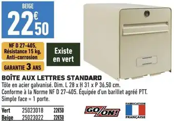 Brico Cash BOÎTE AUX LETTRES STANDARD offre