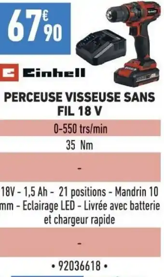 Brico Cash PERCEUSE VISSEUSE SANS FIL 18 V offre