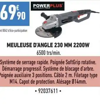 Brico Cash MEULEUSE D'ANGLE 230 MM 2200W offre