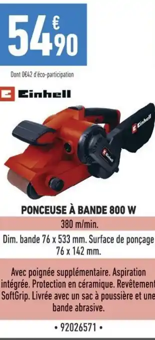 Brico Cash PONCEUSE À BANDE 800 W offre