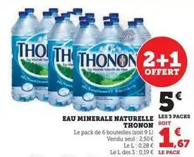 Hyper U Thonon - eau minerale naturelle offre