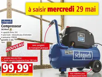Norma Scheppach Compresseur offre