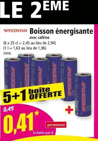 Norma SPEEDSTAR Boisson énergisante avec caféine offre