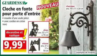 Norma GIARDESSA Cloche en fonte pour porte d’entrée offre