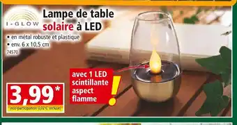 Norma I-GLOW Lampe de table solaire à LED offre