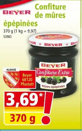 Norma BEYER Confiture de mûres épépinées offre