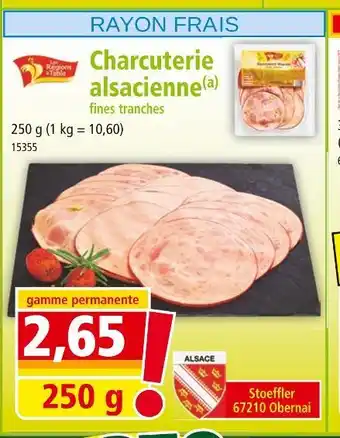 Norma Les Régions à Table Charcuterie alsacienne fines tranches offre