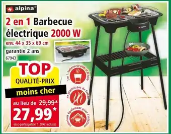 Norma ALPINA 2 en 1 Barbecue électrique 2000 W offre