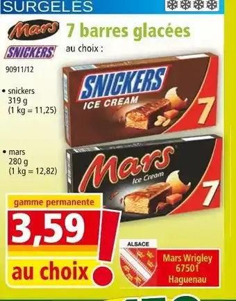 Norma Mars / SNICKERS 7 barres glacées offre