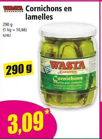 Norma WASTA Cornichons en lamelles offre
