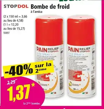 Norma STOPDOL Bombe de froid à l'arnica offre