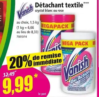 Norma Vanish Détachant textile offre