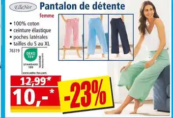 Norma ElleNor Pantalon de détente femme offre