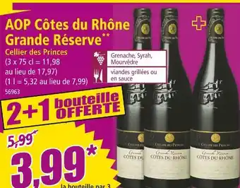 Norma Cellier des Princes AOP Côtes du Rhône Grande Réserve offre