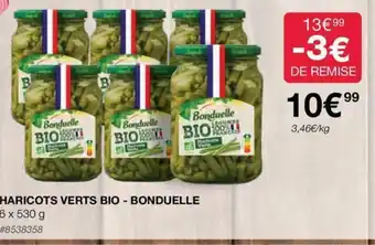 Costco HARICOTS VERTS BIO - BONDUELLE offre