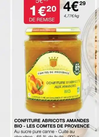 Costco CONFITURE ABRICOTS AMANDES BIO - LES COMTES DE PROVENCE offre