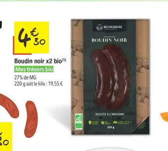 Les Comptoirs de la Bio Boudin noir x2 bio(1) offre