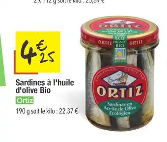 Les Comptoirs de la Bio Sardines à l'huile d'olive Bio offre