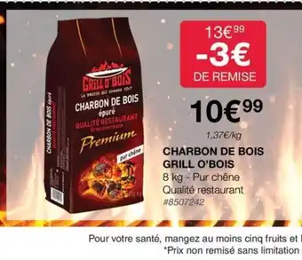Costco CHARBON DE BOIS GRILL O'BOIS offre