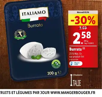 Lidl Burrata (3) offre