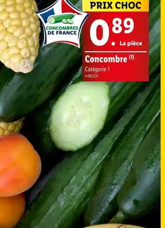 Lidl Concombre offre