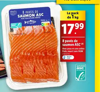 Lidl 8 pavés de saumon ASC (4) offre