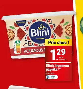 Lidl Blinis houmous paprika (2) offre