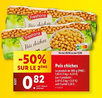 Lidl Pois chiches offre