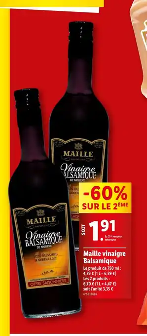 Lidl Maille vinaigre Balsamique offre