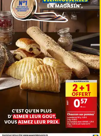 Lidl Chausson aux pommes` offre