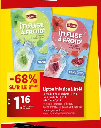 Lidl Lipton infusion à froid offre