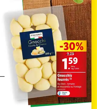 Lidl Gnocchis fourrés (3) offre