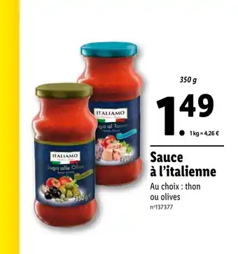 Lidl Sauce à l'italienne offre